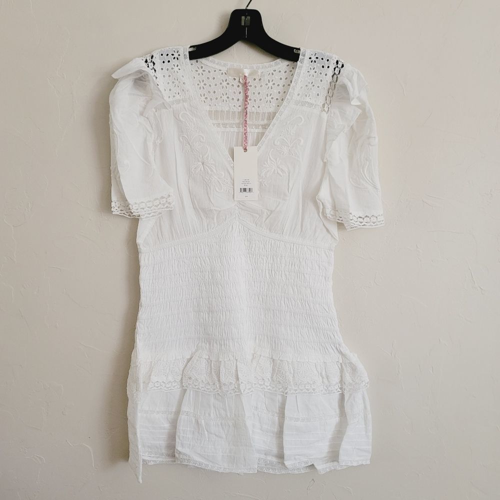 LoveShackFancy Rena dress white mini